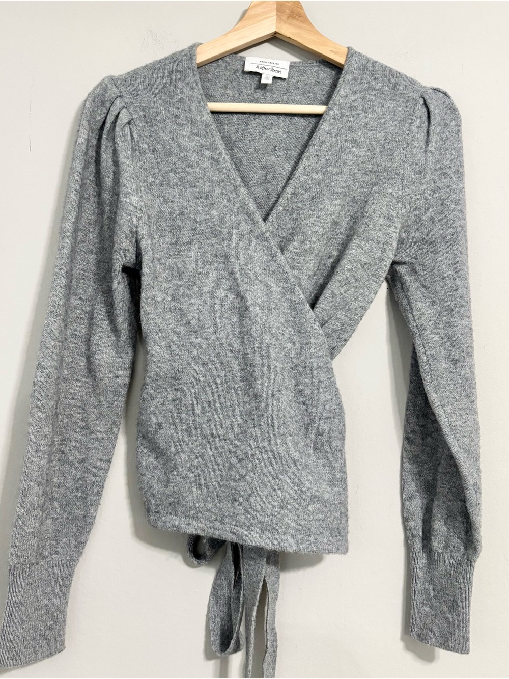 Paris Atelier & Other Stories Anthropologie Wool / Alpaca Blend Wrap Sweater Top